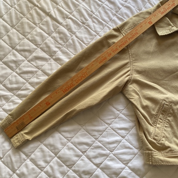 Vintage GAP Canvas Harrington Jacket Men M Tan Boxy Preppy Classic Retro Y2K - Picture 13 of 16